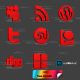 دانلود رایگان آیکن قرمز رنگ شبکه های اجتماعی free.iconA5