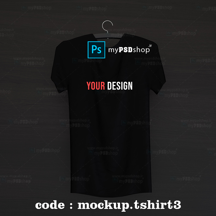 دانلود موکاپ تیشرت مشکی mockup.tshirt3