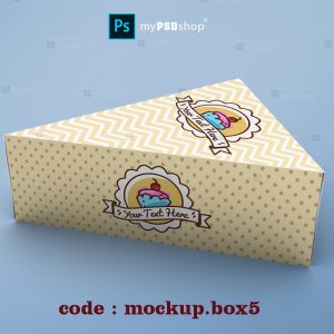دانلود رایگان موکاپ جعبه کیک مثلثی mockup.box5