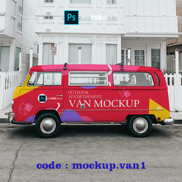 دانلود رایگان موکاپ ماشین ون mockup.van1