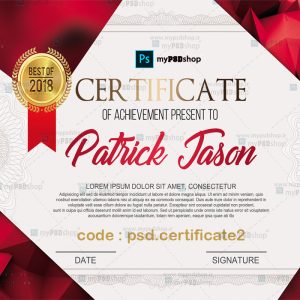 دانلود رایگان فایل لایه باز گواهینامه و لوح تقدیر psd.certificate2