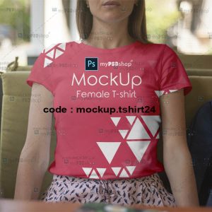 دانلود رایگان موکاپ تی شرت زنانه mockup.tshirt24