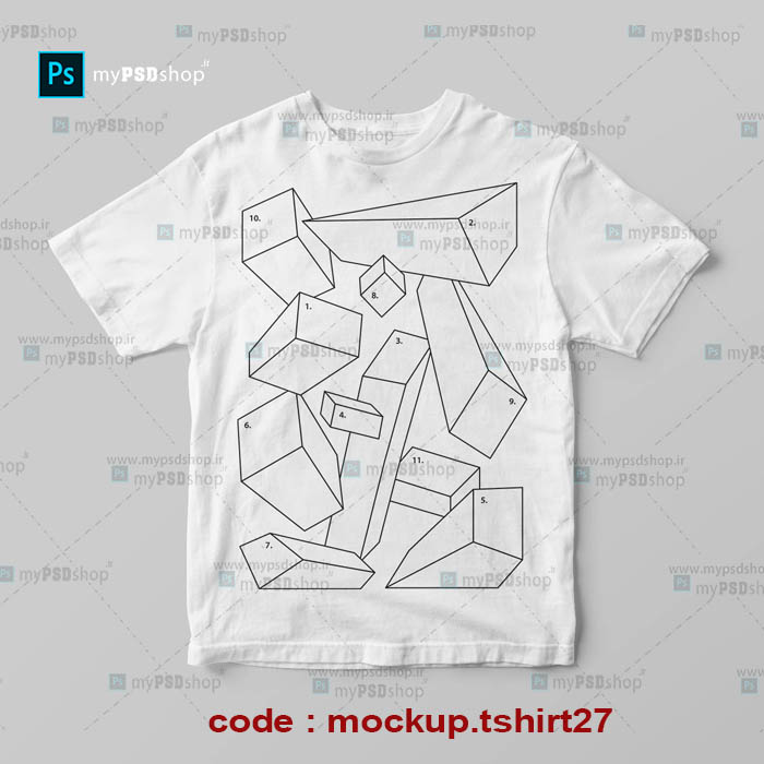 دانلود موکاپ تیشرت آستین کوتاه پسرانه mockup.tshirt27