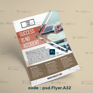 دانلود رایگان طرح لايه باز تراکت تجاری psd.Flyer.A32